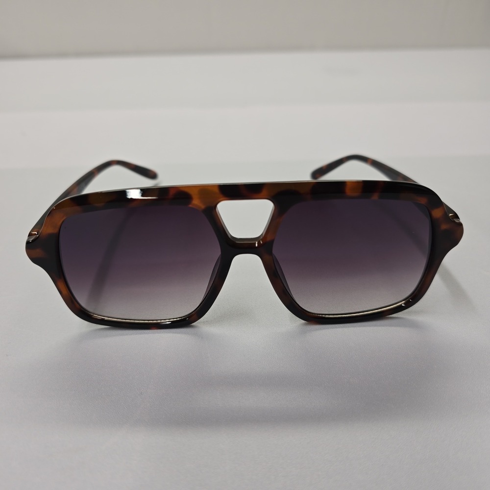 NEW Tortoise Shell Aviator Sunglasses Retro Oversized Double Bridge‎ UV400 80976